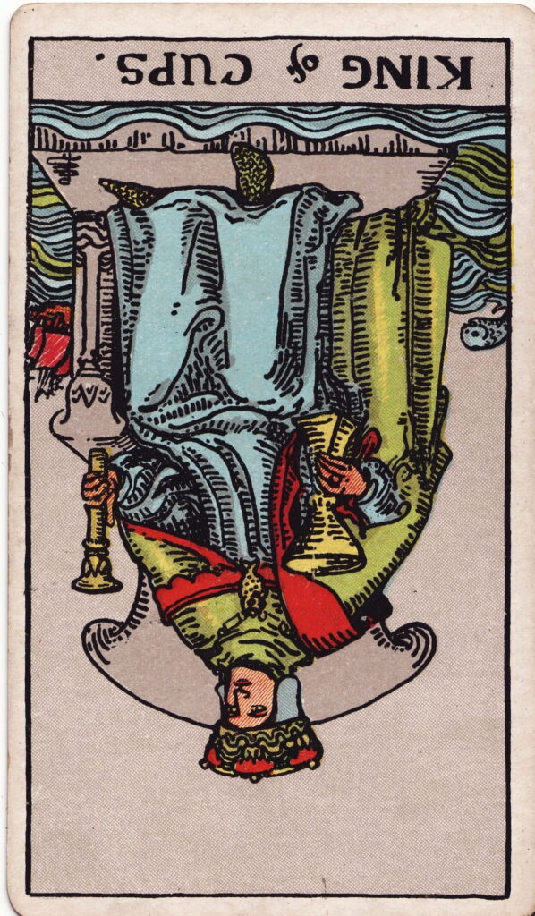 King of cups upside down